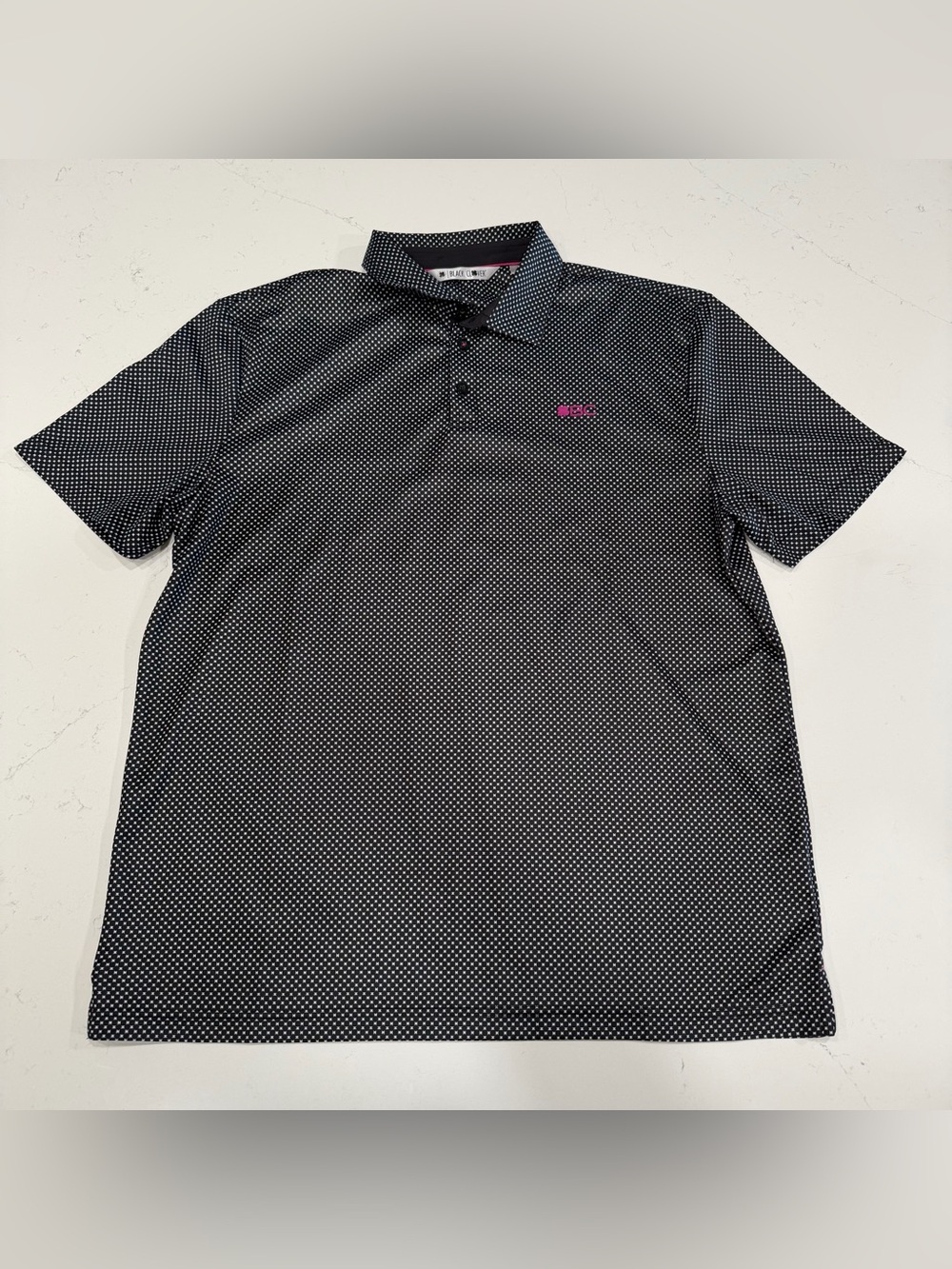 Black Clover Men's Black Patterned Polo - Large
